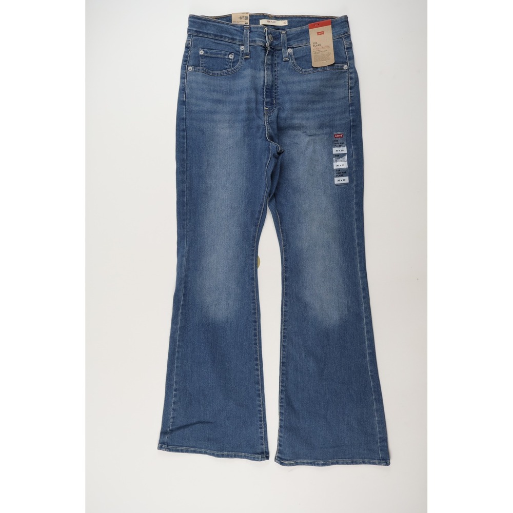 Levis Jeans 726 High Rise Flare Blue Solid 30 NWT 69.50